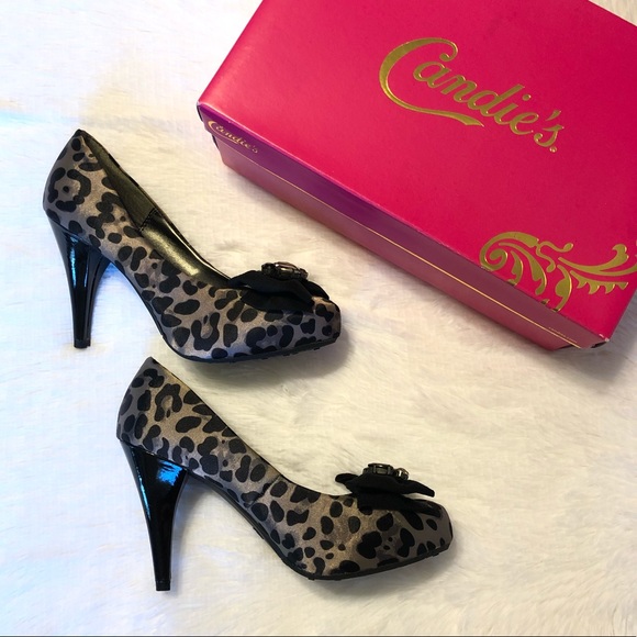 ❗️LAST CHANCE❗️🌵3/$25 Candie’s Arty Leopard Heels - Picture 5 of 10